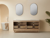 Hausrack Coffee 73 Inch Double Bathroom Vanity