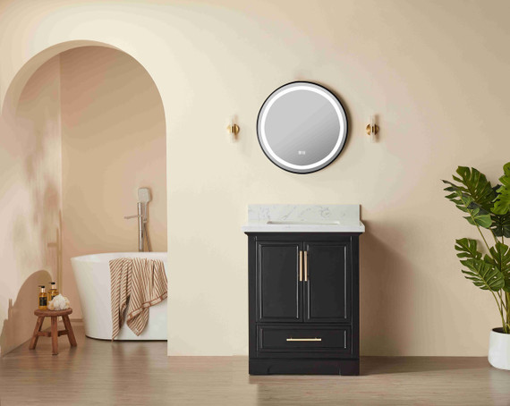 Hausrack Black 30 Inch Bathroom Vanity