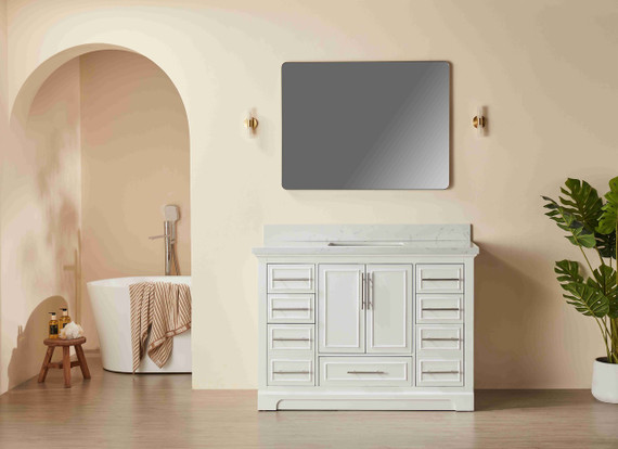 Hausrack White 48 Inch Bathroom Vanity