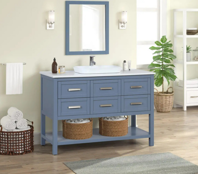 James 48″ Steel blue paint finish