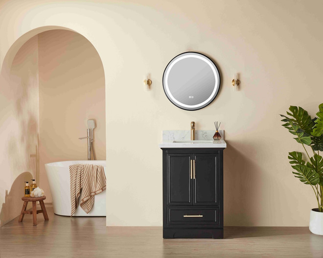 Hausrack Black 24 Inch Bathroom Vanity