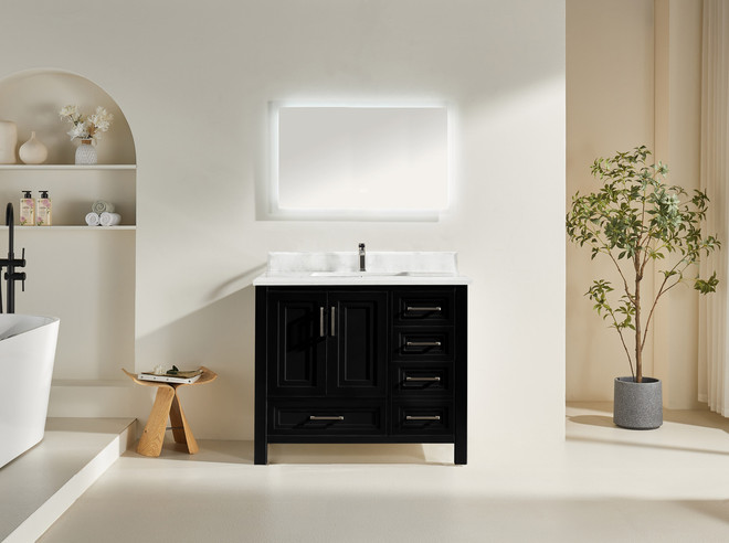 Hausrack Black 43 Inch Bathroom Vanity 