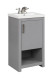 Bruce 18-in Vanity Combo In Light Gray with Crushed Marble Top