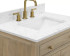 Ronnie 30-in Vanity Combo Nature Wooden with Carrara Engineered Stone Top
