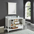 Manhattan 48-in Dove White Single Sink Bathroom Vanity with Carrara White Natural Marble Top- V1.0