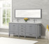 Hausrack Gray 72 Inch Double Vanity