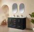 Hausrack Black 60 Inch Dual Bathroom Vanity
