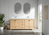 Hausrack Oak 73 Inch Double Bathroom Vanity 