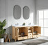 Hausrack Oak 73 Inch Double Bathroom Vanity