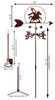Headless Hunter Halloween Weathervane Dimensions