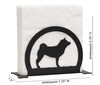 ALASKAN MALAMUTE Dog Metal Letter Holder Napkin Holder Dimensions