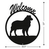AUSTRALIAN SHEPHERD Dog Metal Welcome Sign Dimensions AUSTRALIAN SHEPHERD Dog Metal Welcome Sign Dimensions
