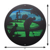 12" GOLFER PGA WPGA GOLF ART Scenic Metal Wall Art Decor Dimensions