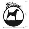 JACK RUSSELL Dog Metal Welcome Sign Dimensions JACK RUSSELL Dog Metal Welcome Sign Dimensions