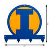 ILLINOIS ILLINI Metal Key Chain Holder Hanger