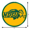 24" NORTH DAKOTA STATE NDSU BISON Collegiate Logo Metal Wall Art Decor Dimensions
