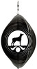 DOBERMAN PINSCHER Circle Dog Swirly Metal Wind Spinner 