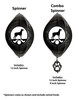 DOBERMAN PINSCHER Circle Dog Swirly Metal Wind Spinner 