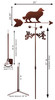 Collie Dog Weathervane Dimensions