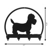 DANDIE DINMONT Dog Metal Key Chain Holder Hanger Dimensions
