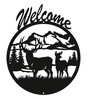 DEER BUCK WILDLIFE Metal Welcome Sign