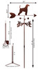 Afghan Hound Dog Weathervane Dimensions