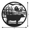 24" FARM MEAT COW Scenic Metal Wall Art Decor Dimensions