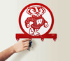 WISCONSIN BADGERS Metal Key Chain Holder Hanger