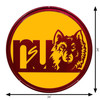 24" NORTHERN STATE WOLVES Collegiate Logo Metal Wall Art Decor Dimensions