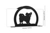 PAPILLON Dog Metal Letter Holder Napkin Holder Dimensions