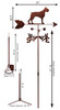Boxer Dog Weathervane Dimensions