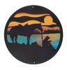 COFFEE BREAK HORSE COWBOY Scenic Metal Wall Art Decor