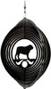 BULL DOG Circle Dog Swirly Metal Wind Spinner