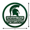 12" MICHIGAN STATE SPARTANS Collegiate Logo Metal Wall Art Decor Dimensions