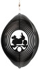 FULL DRESSED MOTORCYCLE Circle Swirly Metal Wind Spinner