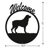 ROTTWEILER Dog Metal Welcome Sign Dimensions