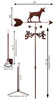 Rat Terrier Dog Weathervane Dimensions Rat Terrier Dog Weathervane Dimensions
