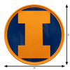 24  ILLINOIS ILLINI Collegiate Logo Metal Wall Art Decor Dimensions