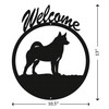NORWEGIAN ELKHOUND Dog Metal Welcome Sign Dimensions NORWEGIAN ELKHOUND Dog Metal Welcome Sign Dimensions