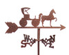 HORSE AND BUGGY Flower Pot Birdhouse Steel Weathervane HORSE AND BUGGY Flower Pot Birdhouse Steel Weathervane