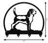 BEAGLE Dog Metal Key Chain Holder Hanger Dimensions