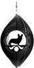 WELSH CORGI CARDIGAN Circle Dog Swirly Metal Wind Spinner