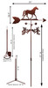 Horse Quarter Weathervane Dimensions