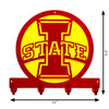 IOWA STATE I STATE Metal Key Chain Holder Hanger 