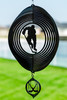HOCKEY PLAYER Circle Swirly Metal Wind Spinner