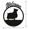 SILKY TERRIER Dog Metal Welcome Sign Dimensions SILKY TERRIER Dog Metal Welcome Sign Dimensions