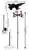 Farrell Series F-16 Fighting Falcon Weathervane Dimensions