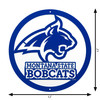 MONTANA STATE BOBCATS Collegiate Logo Metal Wall Art Decor Dimensions
