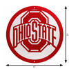 12" OHIO STATE BUCKEYES Collegiate Logo Metal Wall Art Decor Dimensions
