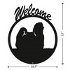 MALTESE Dog Metal Welcome Sign Dimensions